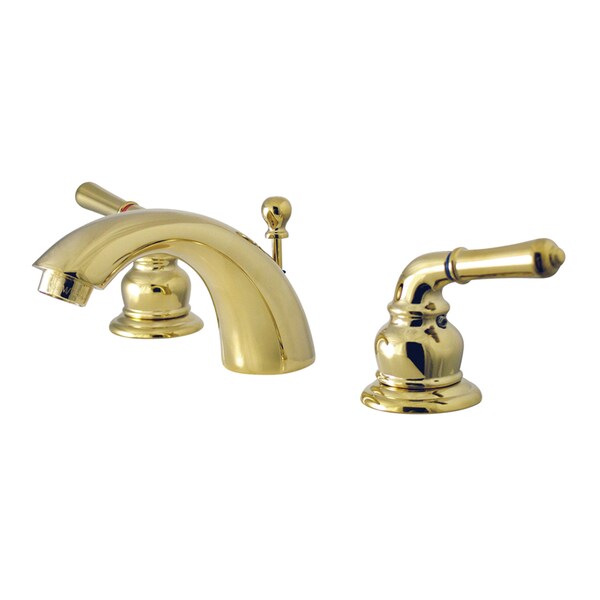 Mini-Widespread Bathroom Faucet, Polished Brass